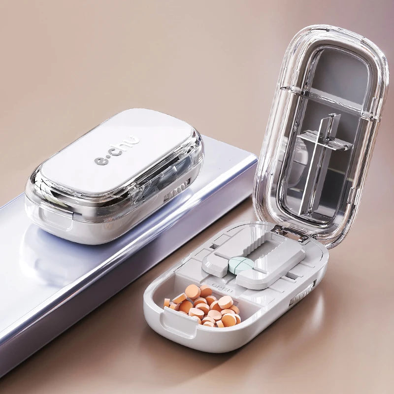 3in1 Medicine Cutter Precise Cutting Into Half / Third / Quarter Drug Divider Organizer Portable Tablet Splitting Pills Splitter