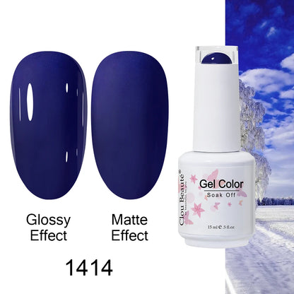 Clou Beaute 15ml Nail Gel Polish Warm Color Dark Red Brown Semi Permanent Nail Art Manicure Soak Off LED UV Varnishes Lacquer