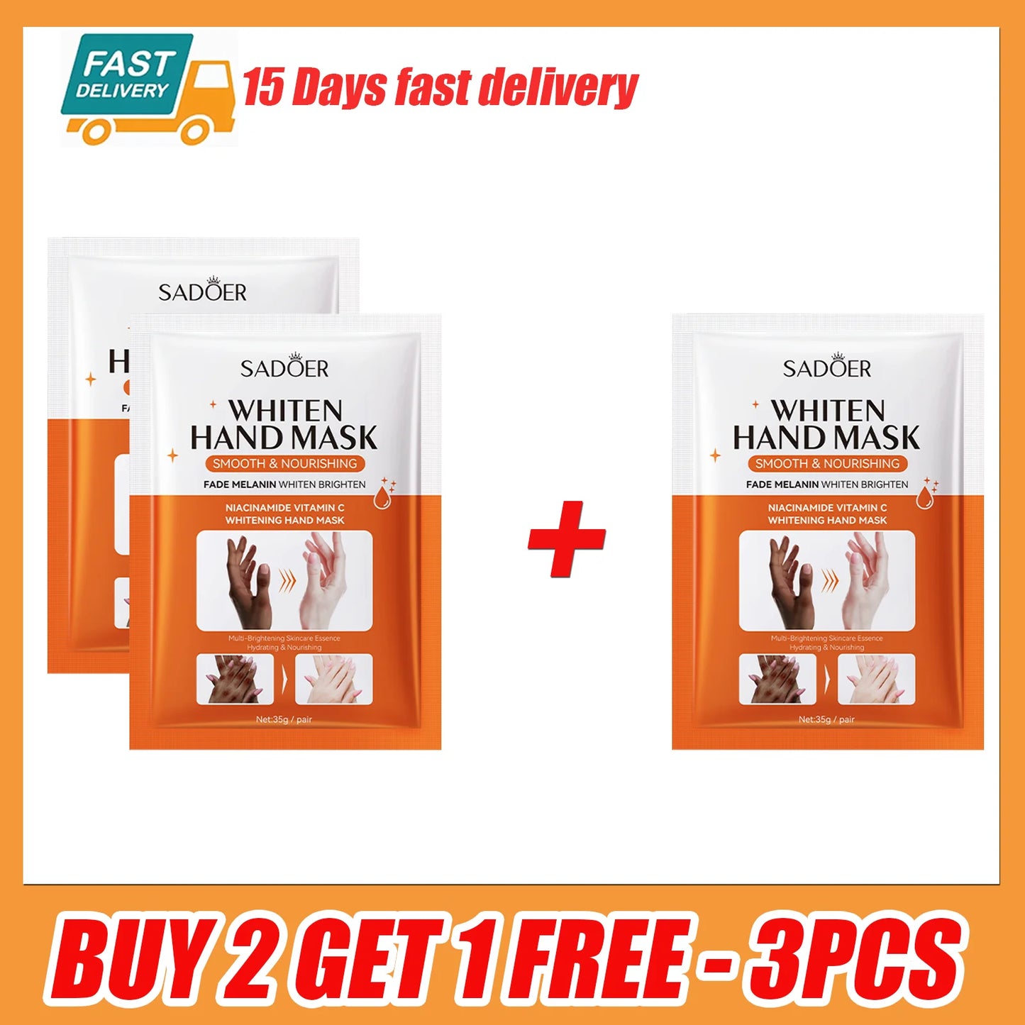 1/3/5 Pcs Niacinamide Hand Mask Hands peel barb Repair Moisturizing Nourishing Brightening Hand Gloves Hands Skin Care
