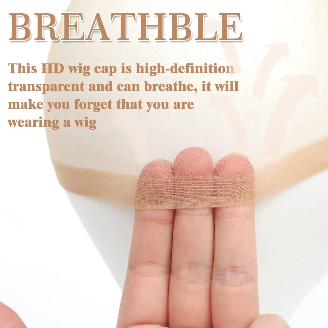 Wholesale HD Wig Cap for Women Invisible Ultra-thin Stretchy Stocking Caps for Lace Front Wigs Sheer Wig Cap Thin Nylon Cap
