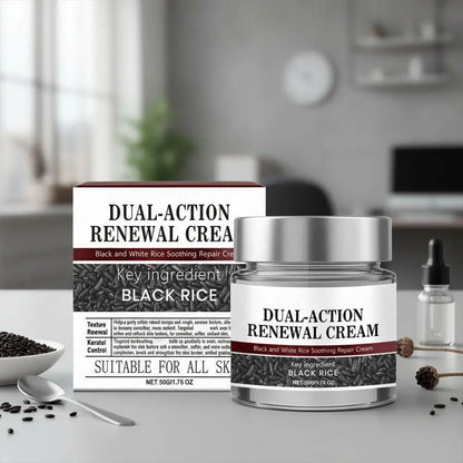 50g Dual-Action Renewal Cream Black White Rice Sooth Repair Cream Gentle Hydrating Suitable For All Skin Types Face Moisturizer