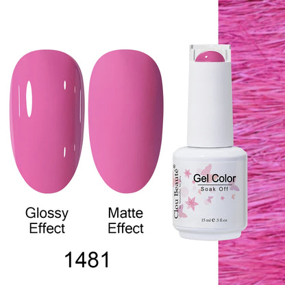 Clou Beaute 15ml Nail Gel Polish Warm Color Dark Red Brown Semi Permanent Nail Art Manicure Soak Off LED UV Varnishes Lacquer