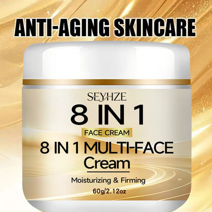 SEYHZE 8-in-1 Multi-Effect Moisturizing Tightening Cream with Ceramides Collagen Niacinamide Retinol Vitamin C Brightening Firmi