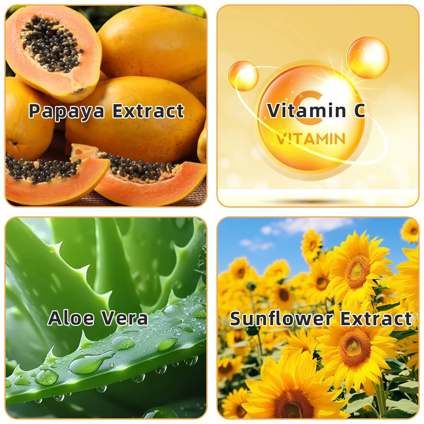 Ottilavie Papaya Vitamin C Essence is suitable for all skin types, unisex, and can be used on the face, neck, and body.