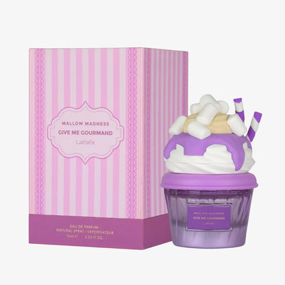Lattafa Mallow Madness Eau de Parfum Give Me Gourmand Collection, Sweet Gourmand Fragrance, Marshmallow & Vanilla, Spray Form, 7