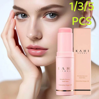 1/3/5PCS Korean Bounce Multi Balm Collagen Pink Stick Make Up Base Daily Deep Moisturizing Firming Lift Korean Skin Care
