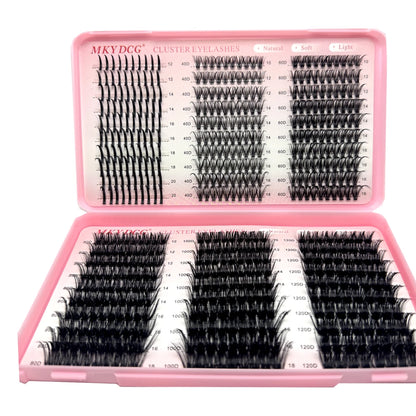 60D-100D Cluster Eyelash Extensions with Lash Spikes Lash Clusters Wispy Eyelashes Clusters Fluffier Individual Lashes Clusters