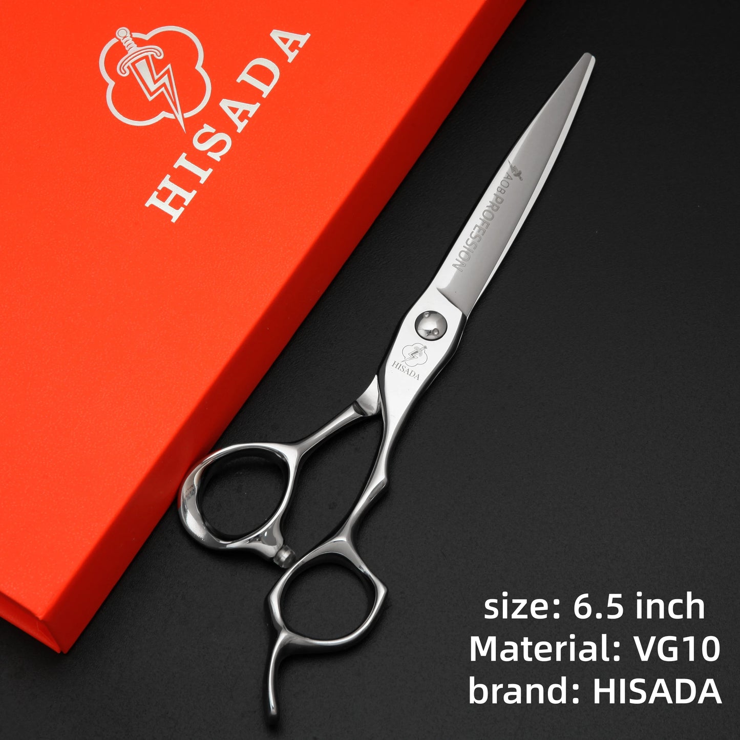 HISADA professional barber scissors Japanese handmade VG10 material scissors 6.0/6.5/7.0 inch hairdressing scissors