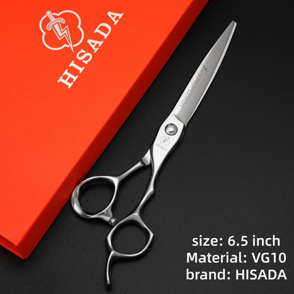 HISADA professional barber scissors Japanese handmade VG10 material scissors 6.0/6.5/7.0 inch hairdressing scissors