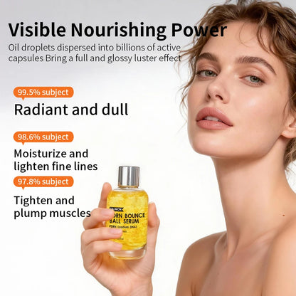 Salmon PDRN Bounce Ball Serum Anti-Aging Sodium DNA & Niacinamide Essence Shake-to-Activate Oil Beads for Instant Glow & Firming