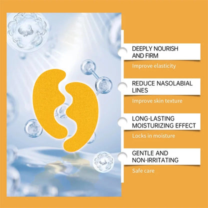 Nasolabial Folds Patch Contain Collagen Hyaluronic Acid Firming Skin Fade Fine Lines Deep Moisturizing Facial Mask Anti Wrinkle