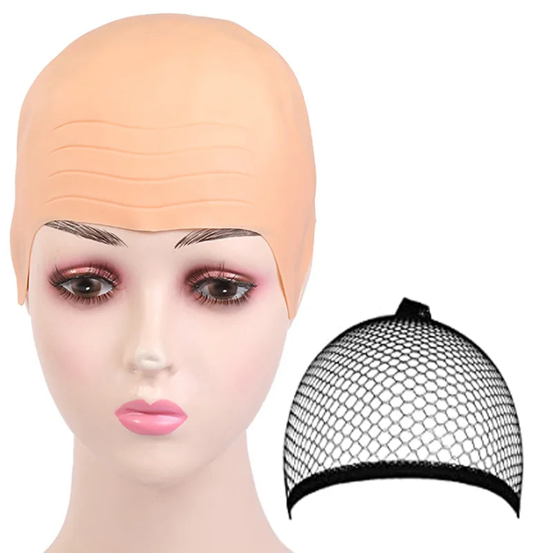 Syhood Halloween Bald Cap Makeup Latex BaldHead Wig Caps Bald Hat Cosplay Costume for Adults