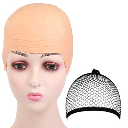 Syhood Halloween Bald Cap Makeup Latex BaldHead Wig Caps Bald Hat Cosplay Costume for Adults