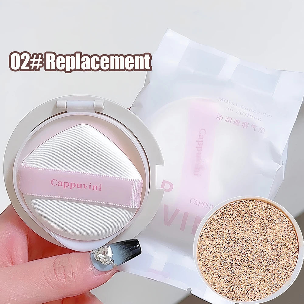 BB Cream Air Cushion Foundation Full Coverage Waterproof Long-lasting Concealer 3 Colors Cushion Compact Face Makeup Base