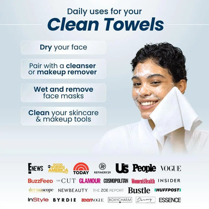 Biobased Face Towel, Disposable Face Towelette, Makeup Remover Dry Wipes, Ultra Soft,1 Pack