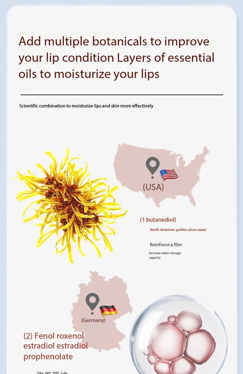 German chamomile lip oil, lightweight and moisturizing, double moisturizing and caring for lips, autumn and winter lip care