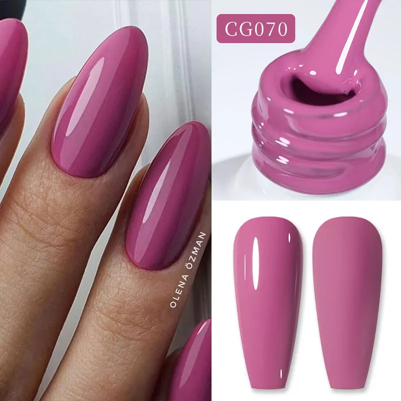 BORN PRETTY 10ml Nude Pink Gel Nail Polish Varnis Semi Permanent Nail Gel Varnish Soak Off UV Gel for Valentine's Day Gift Nails