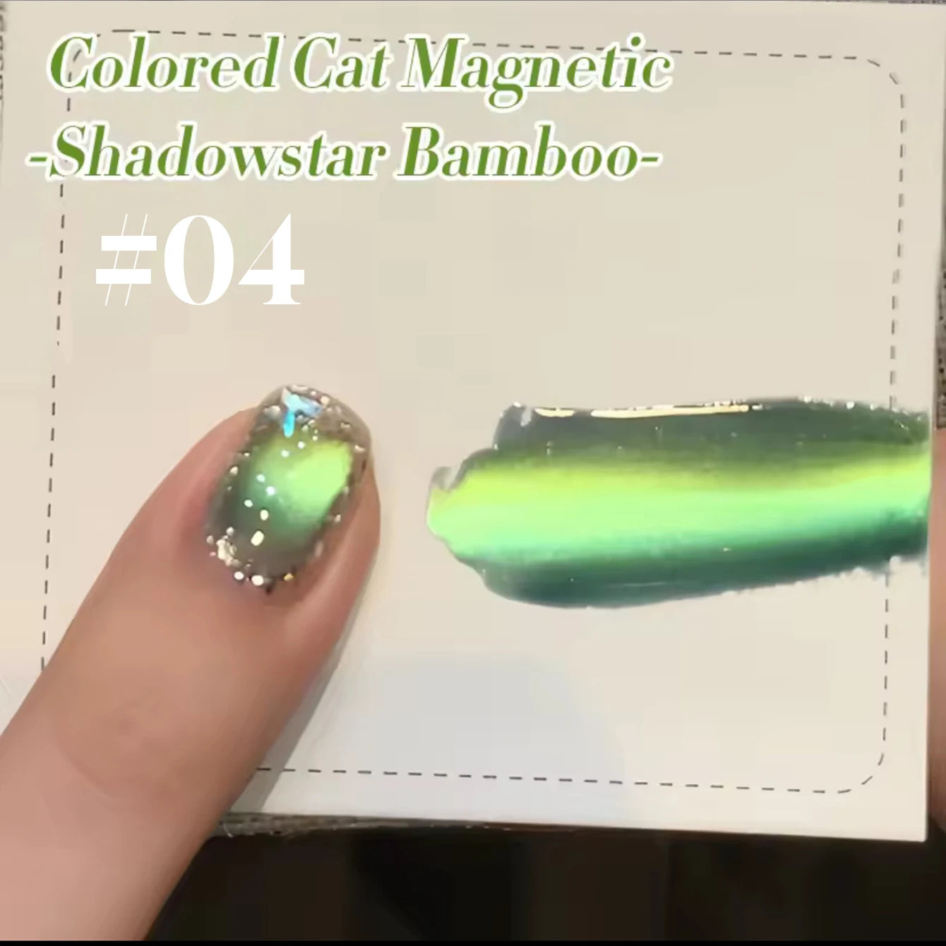 10ML 1-21PCS 2025 Autumn New Emerald Green Magnet Cat's Eye Gel Nail Polish Green Whitening Glass Bead Cat Eye Nail Polish