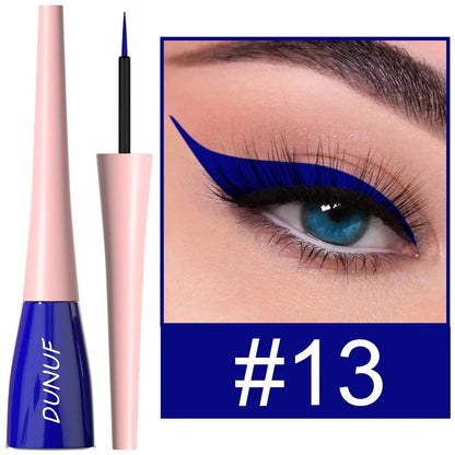 18 Colors Matte Colorful Liquid Eyeliner Pencil Waterproof Lasting Makeup Liquid Eye Liner Blue Green Yellow Eyes Cosmetics Pen