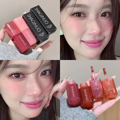 Monochrome Liquid Blusher Waterproof Moisturizing Highlight Beauty Purple Lip and Cheek Dual-use Matte Natural Rouge Face Makeup
