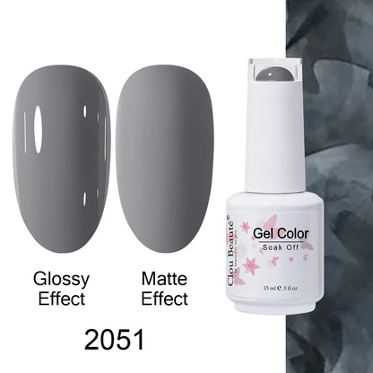 Clou Beaute 15ml Nail Gel Polish Warm Color Dark Red Brown Semi Permanent Nail Art Manicure Soak Off LED UV Varnishes Lacquer