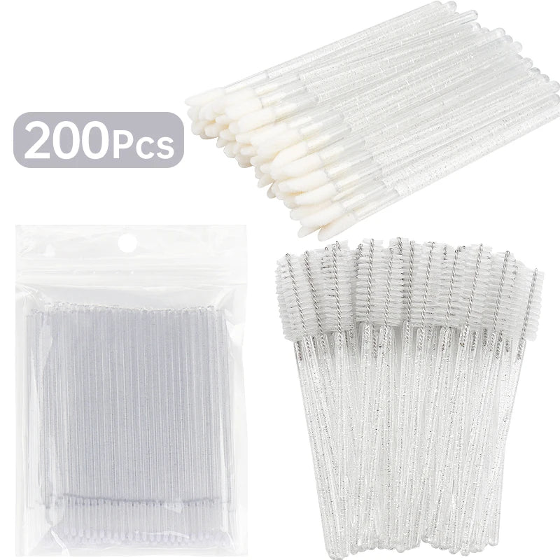 Wholesale 200 Pcs Eyelash Extension Removal Micro Makeup Set Brush Lipline Special Eyelash Brush for Women Lash Make Up Tool