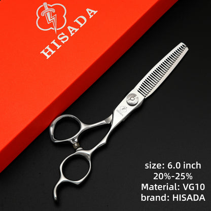 HISADA professional barber scissors Japanese handmade VG10 material scissors 6.0/6.5/7.0 inch hairdressing scissors