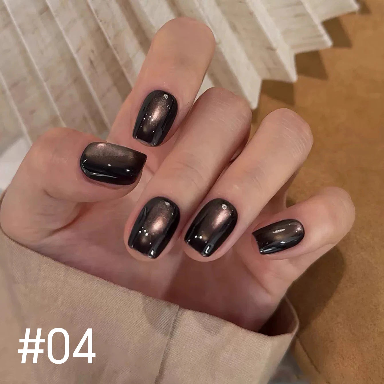 10ML 1-10PCS 2025 New Sunset Cat's Eye Nail Polish Series Amber Glass Beads Magnet Gel Nail Polish Nail Art Gold Brown Nails