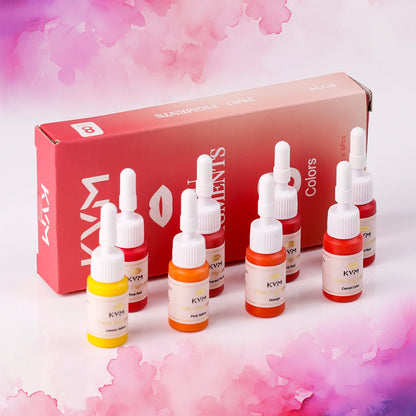 8 Colors 5ML Lip Tattoo Ink Set Semi Permanent Makeup Tattoo Lips Pigments Microblading Body Beauty Health Tattoo Art Supplies