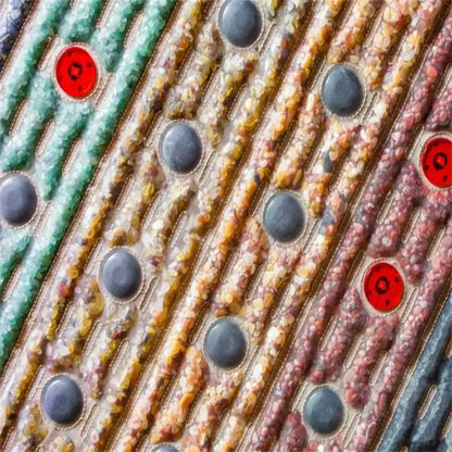 PEMF Heated Massage Pad Rainbow Crystal Wheel Pulse Infrared Photon Natural Mineral Gemstone Relieves Back Pain