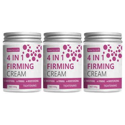 4 in 1 Firming Cream with Hyaluronic Acid, Ginger Oil & Shea Oil, Moisturizes, Firms, Smooths & Tightens for Elastic Skin