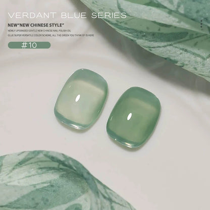 10ML 1-21PCS 2025 Autumn New Emerald Green Magnet Cat's Eye Gel Nail Polish Green Whitening Glass Bead Cat Eye Nail Polish
