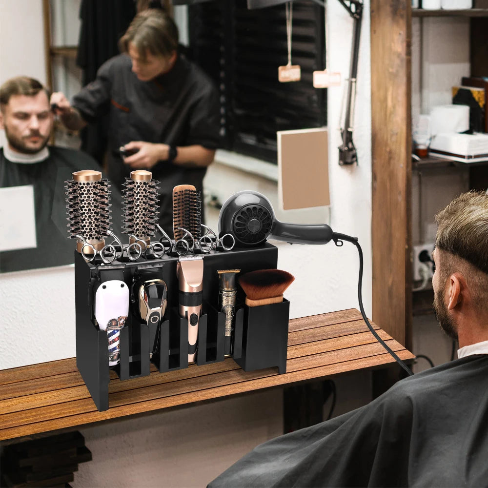 Durable Carbon PP Barber Hairstylist Organizer Tools Holder Functional for Home Hair Salon Barber Shop Storage Stands And Racks
