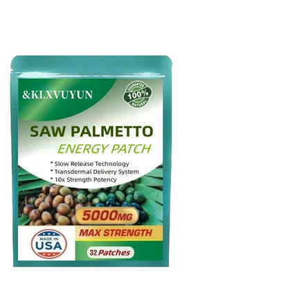 Saw Palmetto Extract 5000 mg, Prostate Health, Urinary Tract Support, DHT Blocker for Men and Women Hair Growth,32 Patches/bag