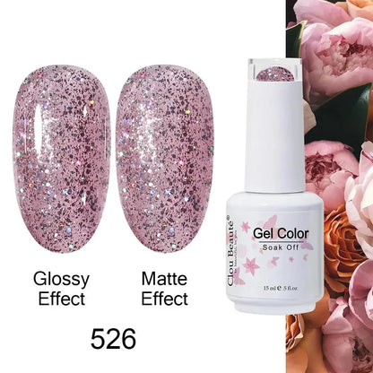 Clou Beaute 15ml Nail Gel Polish Warm Color Dark Red Brown Semi Permanent Nail Art Manicure Soak Off LED UV Varnishes Lacquer
