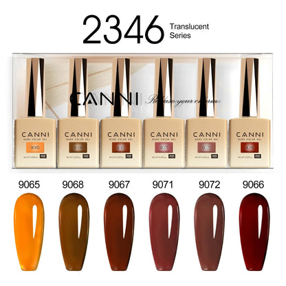 9ml CANNI TPO FREE HEMA FREE Ultra Consistency Nail Gel Polish Set Round Brush Semi Permanent Soak Off UV LED Gel Nail Kit
