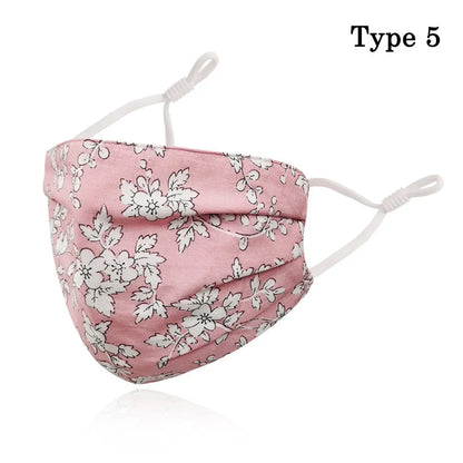 Breathable Cotton Printing Mask Fashion Washable Anti-UV Riding Face Mask Skin-Friendly Anti Dust Sunscreen Mask Outdoor Sports