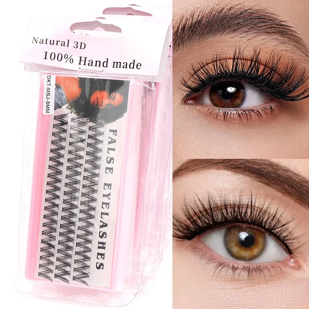 48/60/160/280Pcs Cluster Natural Eyelashes Extensions Lashes Clusters False Eyelash Clusters Extensions Individual Lashes Makeup