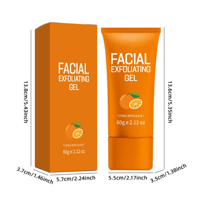 Orange Exfoliating Gel For Facial Body Gentle Orange Facial Scrub Body Cleansing Gel Dead Skin Remover Scrub Skin Cleaning