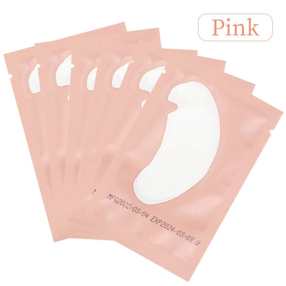 50 Pairs Eyelash Extension U-shaped Incision Gel Paper Patches Grafting False Lashes Under Eye Pad Stickers Tips Makeup Tools