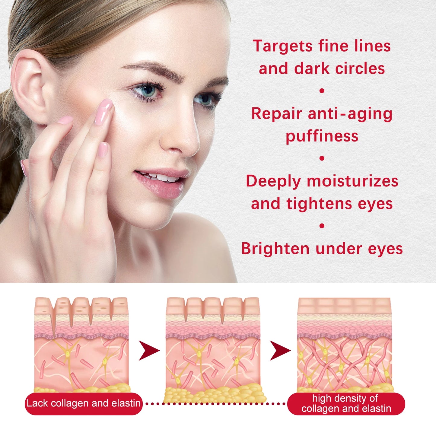 Retinol Eye Cream Stick Lightening Dark Circles Firming Skin Anti-Wrinkle Firming Brightening Eye Repair for Women Eyes Care