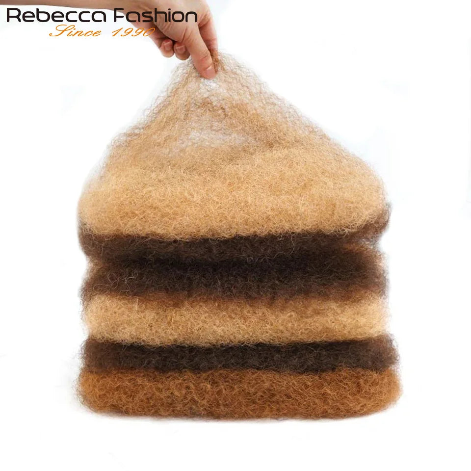 QVR Afro Kinky Bulk Three Colors P4/30/27 Human Hair For Braiding Dreadlock Hair 50g Per Pack Virgin Remy Human Hair Extensions
