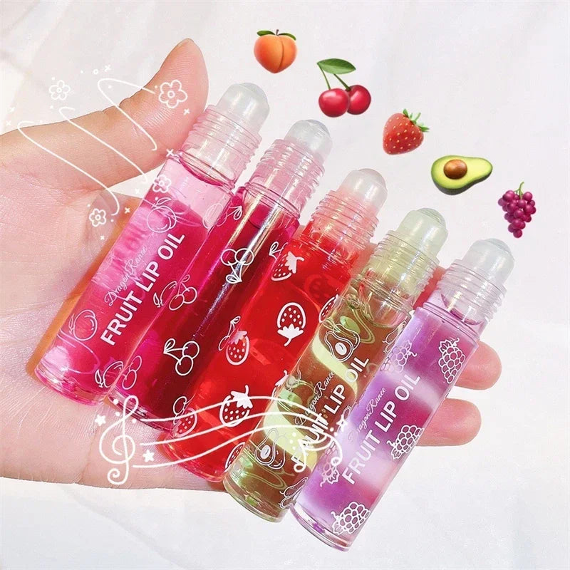 Fresh Fruit Roll-on Lip Balm Lip Makeup Primer Moisturizing Clear Transparent Lipoil Long Lasting Hydrating Lip Gloss Cosmetics