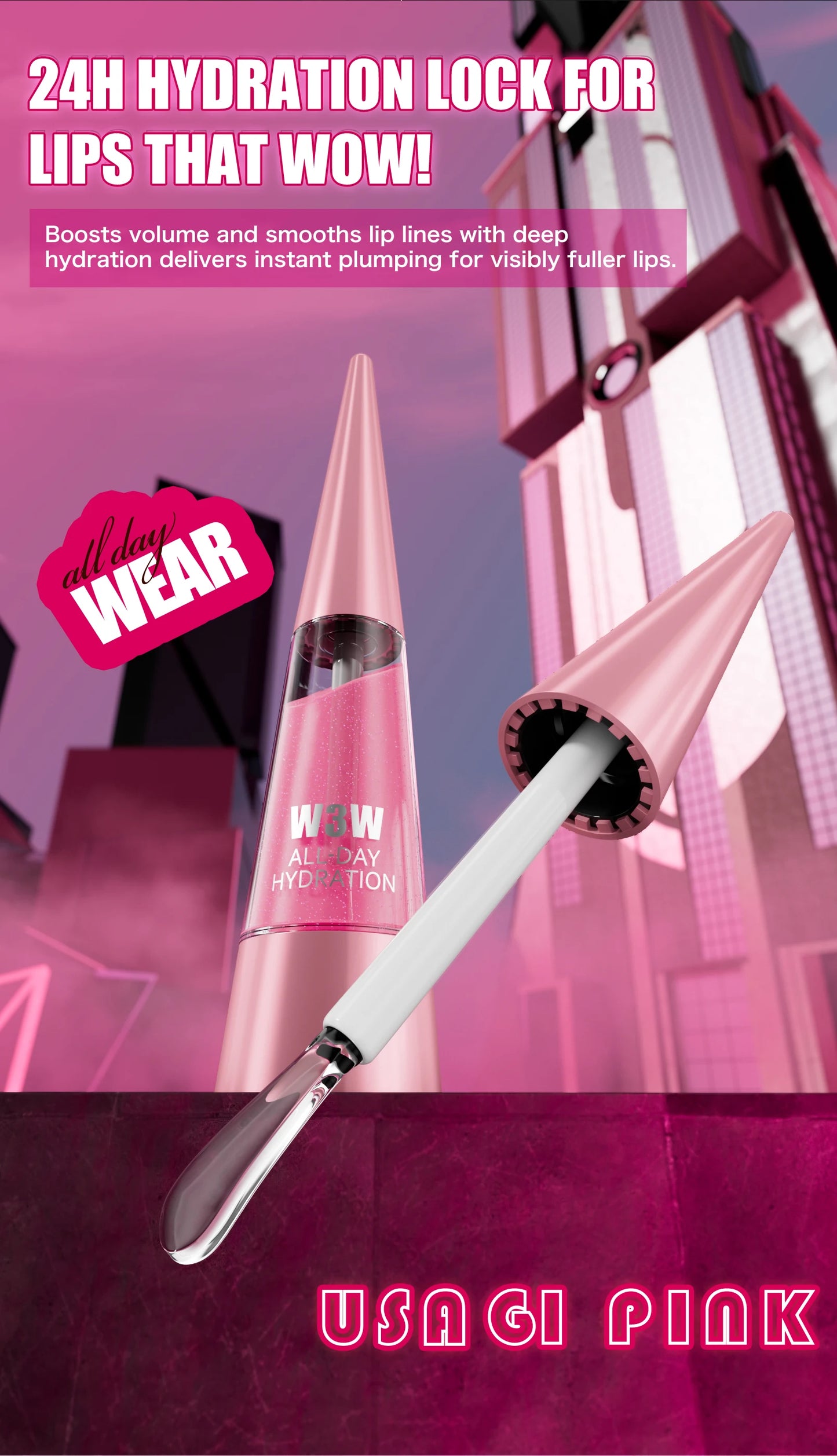 Lip Plumper, Moisturizing, Transparent, Lip Gloss, Stocking Stuffers, Fragrance-free, Korean Cosmetics