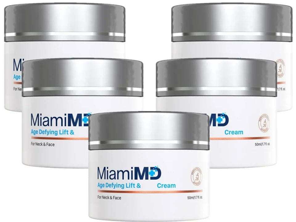 Miami MD Advanced Anti-Aging Cream Lifts and Firms the Skin Reduces Fine Lines Long-Lasting Moisturization for Neck Face