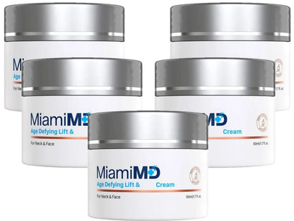 Miami MD Advanced Anti-Aging Cream Lifts and Firms the Skin Reduces Fine Lines Long-Lasting Moisturization for Neck Face
