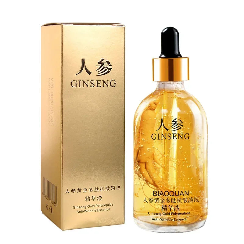 a100ml Gold Ginseng Face Essence Polypeptide Anti-wrinkle Lightning Moisturizing Niacinamide Facial Serum for Skin Care Products