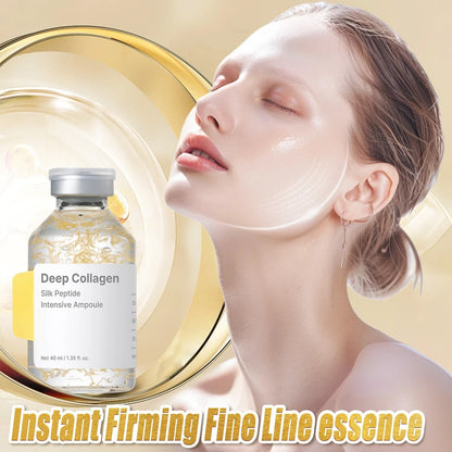 40ml Deep Collagen Peptide Ampoule - Anti-Wrinkle Brightening Moisturizing Facial Serum with Hyaluronic Acid