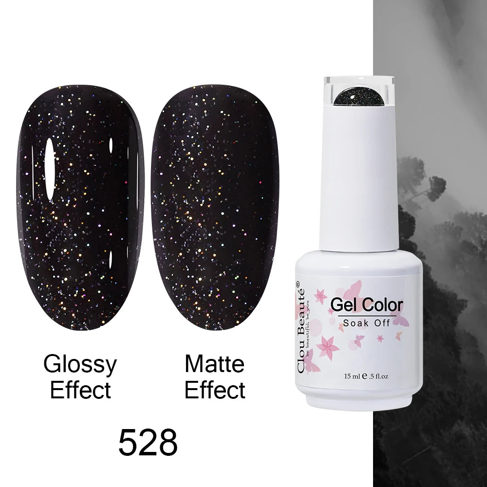 Clou Beaute 15ml Nail Gel Polish Warm Color Dark Red Brown Semi Permanent Nail Art Manicure Soak Off LED UV Varnishes Lacquer