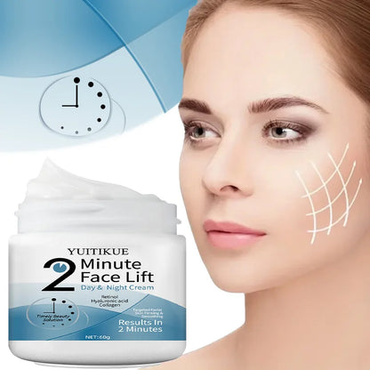 YUITIKUE Minute Face Lift Cream with Retinol & Hyaluronic Acid - Firms, Lifts & Evens Skin Tone, Day & Night, 100g